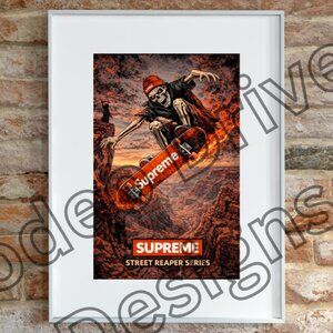 Supreme Grand Canyon Street Reaper Series Skate Art Poster 11x17 Urban Decor